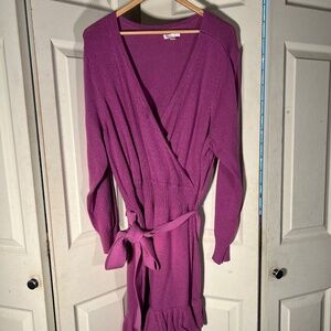 Lauren Conrad Pink Knit Dress with Tie Size 2XL